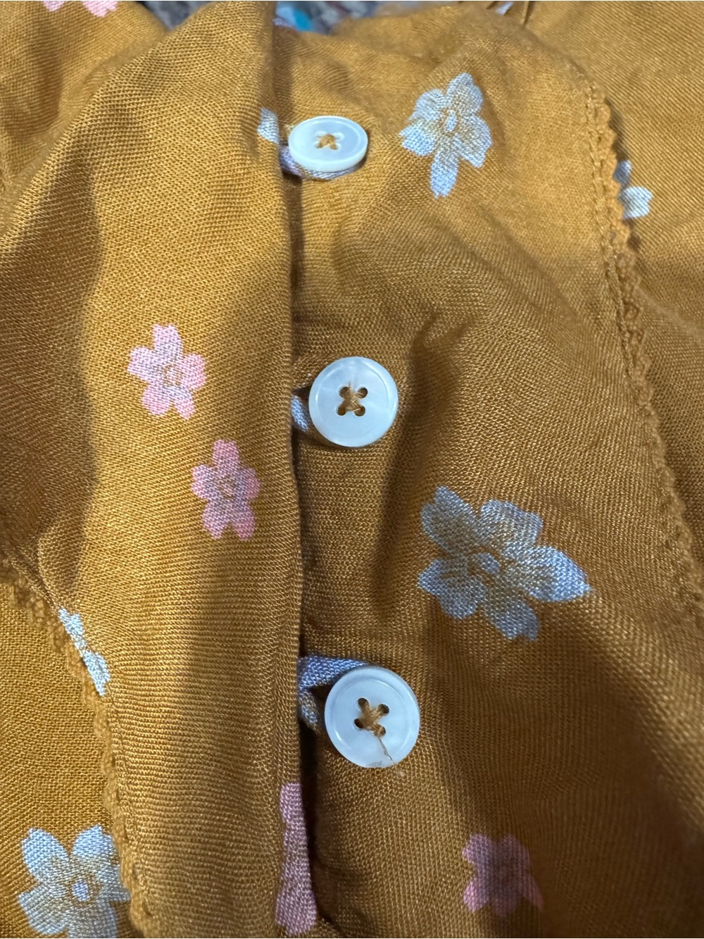 Free People Mustard Floral Ruffle Maxi Dress - Picture 6 of 8